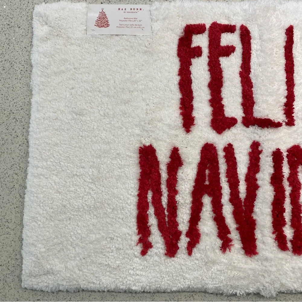 RAE DUNN Christmas Bathroom Mat/ Bath Rug